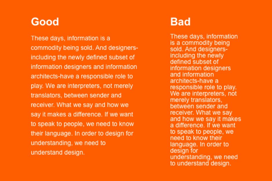 Good versus bad scanability