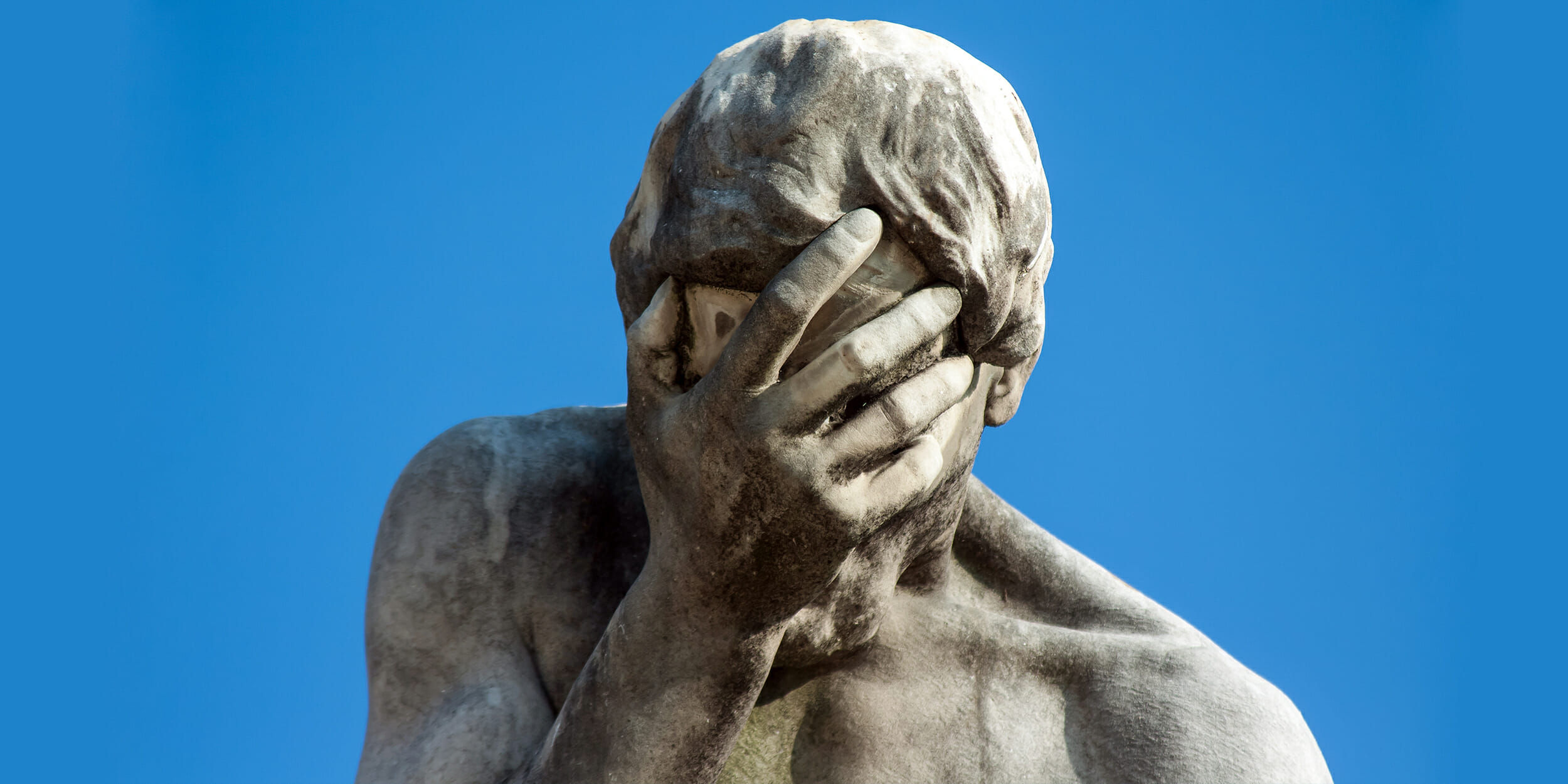 facepalm statue