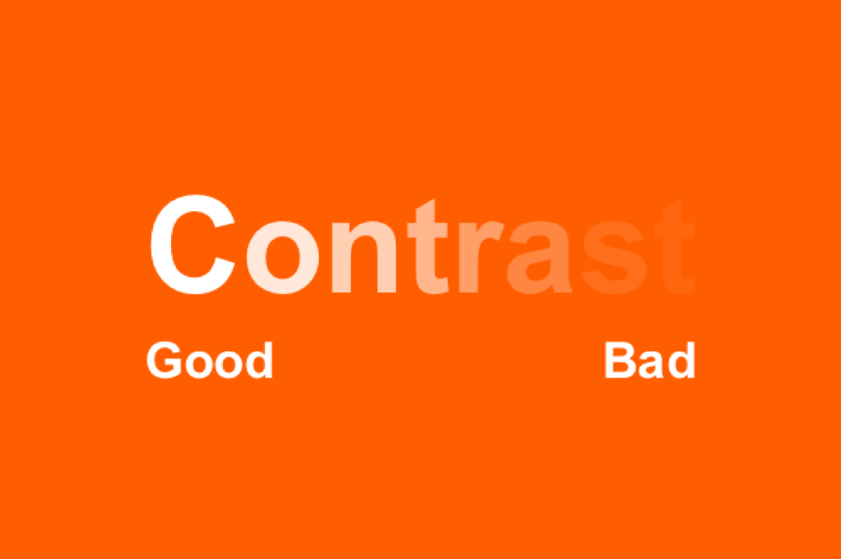 Good versus bad contrast