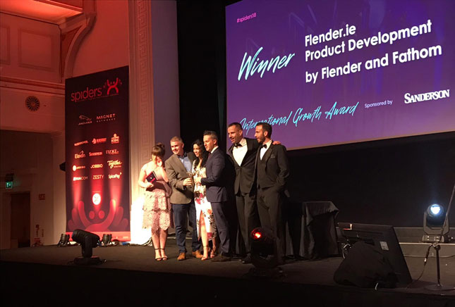 Flender and Fathom teams on stage Spiders 2018