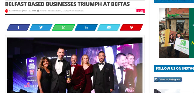 Love Belfast – Triumph at BEFTAs