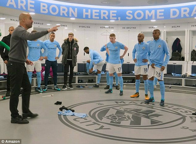 Manchester City team dressing room