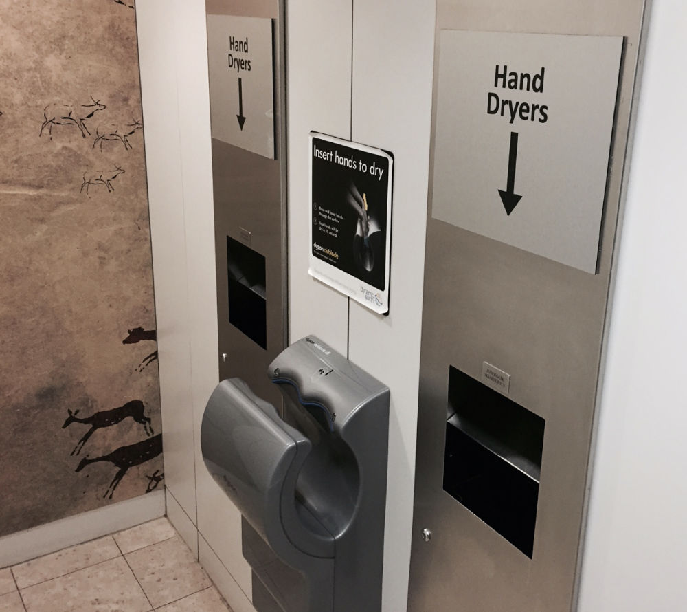 Gent's dryers at Dynamic Earth