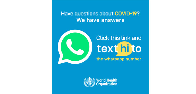 World Health Organisation Whatsapp service